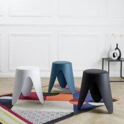 The Home Deco Factory Home Deco Factory zit kruk - kunststof - zwart - 30 x 46 cm Online