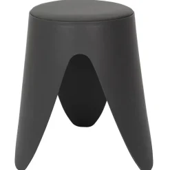 The Home Deco Factory Home Deco Factory zit kruk - kunststof - antraciet - 30 x 46 cm Sale