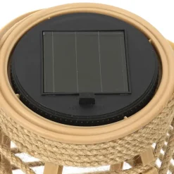 The Home Deco Factory Home deco factory Zonnelantaarn tafellamp - Solar -rotan - 26,5 cm -kaarseffect Best