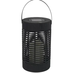 The Home Deco Factory Home deco factory Zonnelantaarn tafellamp - Solar - zwart - 23 cm - kaars Hot