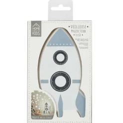 Home Deco Kids Nachtlampje - Raket met muurprojectie - 15 cm New
