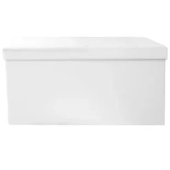 The Home Deco Factory Home Deco Poef - Essence - MDF/polyester - wit - 76 x 38 cm Hot