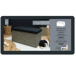 The Home Deco Factory Home Deco Poefje - opbergbox - donkerbruin/zwart - 76 x 38 cm Discount