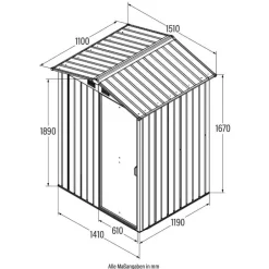 Merkloos HOME DELUXE BOHIO S gereedschapsschuur