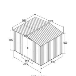 Merkloos HOME DELUXE BOHIO XXL gereedschapsschuur New