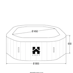 Merkloos HOME DELUXE buitenbubbelbad DROP Sale