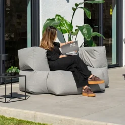 Merkloos HOME DELUXE buitenzitzak HEAVEN - Lichtgrijs - 76 x 152 x 100 cm