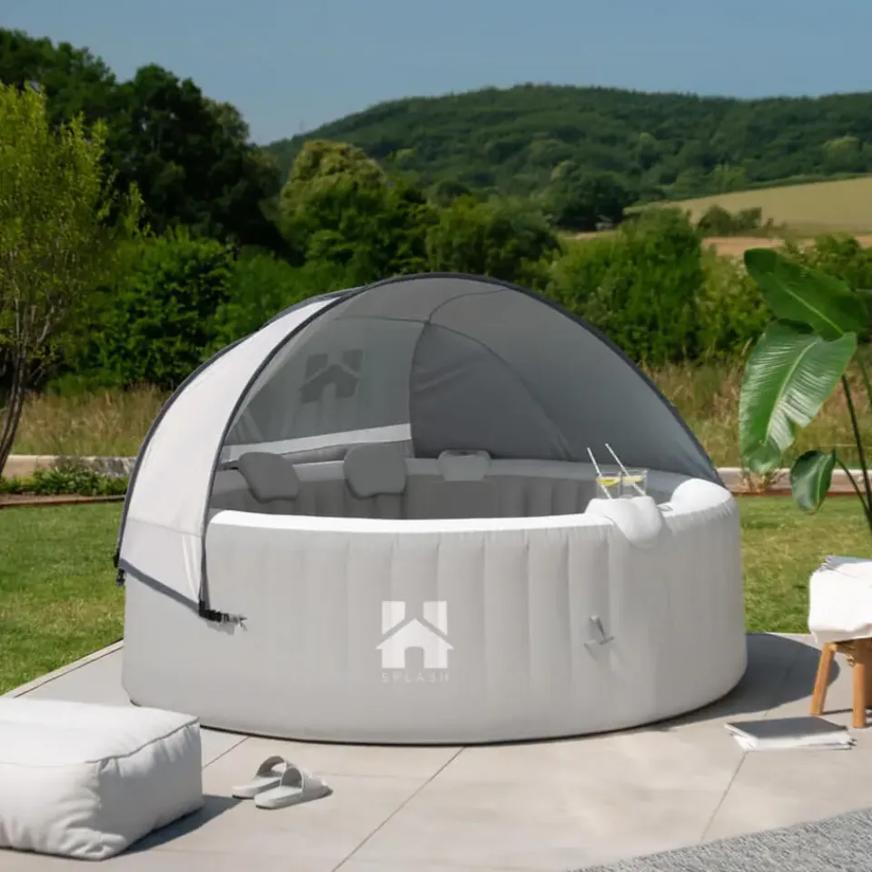 Merkloos HOME DELUXE Opblaasbare Whirlpool Splash Grijs 4 st. Discount