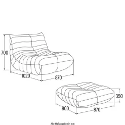 Merkloos HOME DELUXE Relax fauteuil met kruk CHILL - Beige Online