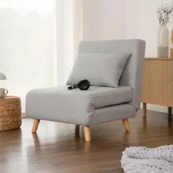 Merkloos HOME DELUXE Slaapstoel SNOOZE - Grijs 79 x 28 x 132 cm Clearance