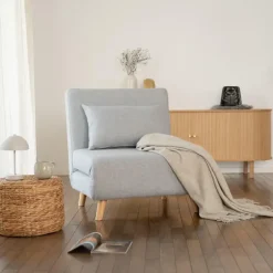 Merkloos HOME DELUXE Slaapstoel SNOOZE - Grijs 79 x 28 x 132 cm Clearance