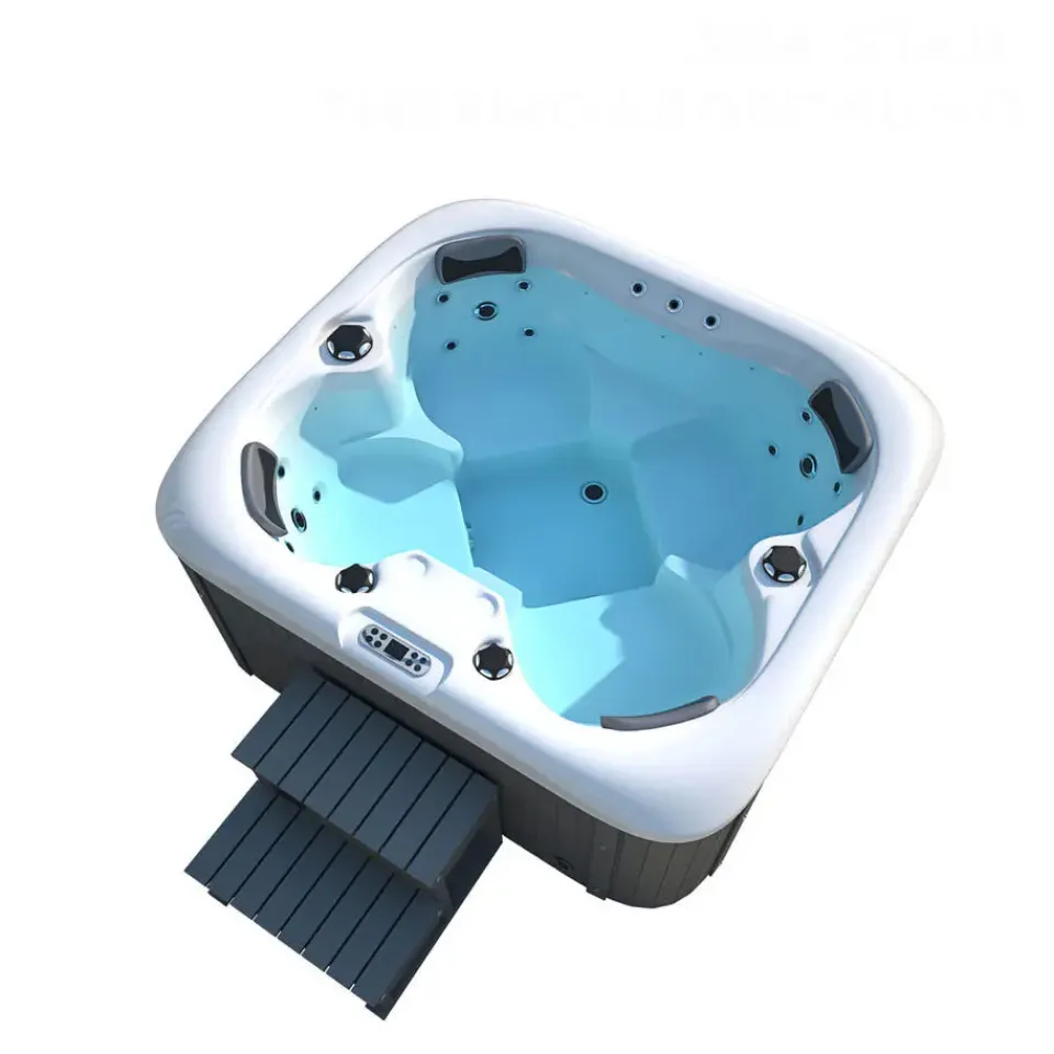 Merkloos HOME DELUXE Whirlpool buiten SEA STAR Met treden en thermische afdekking Outlet