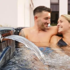 Merkloos HOME DELUXE Whirlpool buiten ZWART MARBLE Puur New