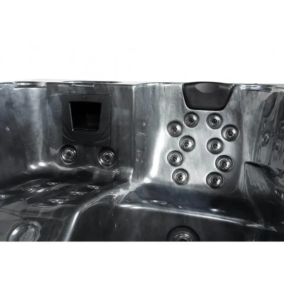 Merkloos HOME DELUXE Whirlpool buiten ZWART MARBLE Puur New