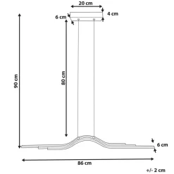 Leen Bakker HONGU - Hanglamp LED - Wit - Metaal Clearance