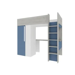 Trasman Hoogslaper Beau 90x200 met bureau & kast - donkerblauw Sale