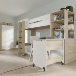 Homlando Hoogslaper Samoa sonoma eik / mat wit Clearance