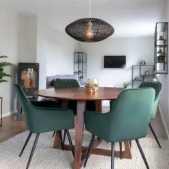 House Nordic Eetkamertafel Hellerup Walnoot Ø137 cm