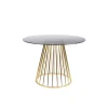 Housecraft Living Housecraft Floris Eettafel Rond Glas 110 cm Goud New