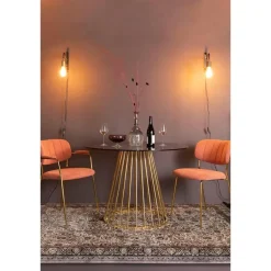 Housecraft Living Housecraft Floris Eettafel Rond Glas 110 cm Goud New