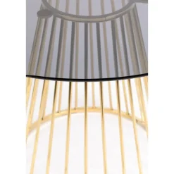 Housecraft Living Housecraft Floris Eettafel Rond Glas 110 cm Goud New