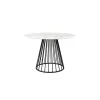 Housecraft Living Housecraft Floris Eettafel Marmerlook Rond 110 cm Zwart/ Wit Outlet