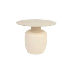 Housecraft Living Housecraft Karula Bijzettafel Travetin-Look 60x60 cm Hoog Beige Clearance