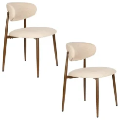 Housecraft Living Noor Eetkamerstoelen Beige - Set van 2 New