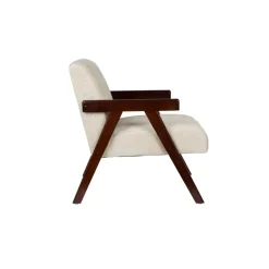 Housecraft Living Panadero Fauteuil met armleuning Hout Bruin donker/ Beige New