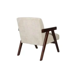 Housecraft Living Panadero Fauteuil met armleuning Hout Bruin donker/ Beige New