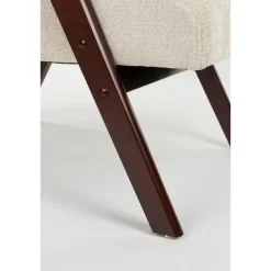 Housecraft Living Panadero Fauteuil met armleuning Hout Bruin donker/ Beige New