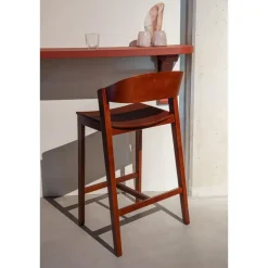 Housecraft Living Wooz Barkruk 65 cm Eikenhout Walnoot bruin Sale