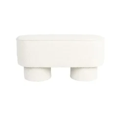 Housecraft Living Housecraft Marcos Bankje Bouclé Wit Hot