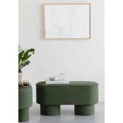 Housecraft Living Housecraft Marcos Bankje Bouclé Groen Clearance
