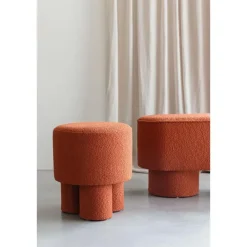 Housecraft Living Housecraft Marcos Kruk/ Poef Bouclé Rood/ Bruin Discount