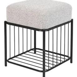 Housecraft Living Housecraft Milou Kruk/ Poef Vierkant - Grijs Discount