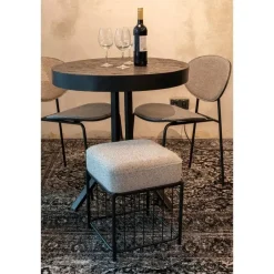 Housecraft Living Housecraft Milou Kruk/ Poef Vierkant - Grijs Discount