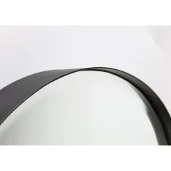 Housecraft Living Housecraft Raj Spiegel/ Wandspiegel/ Badkamerspiegel Rond Metaal 60x60 cm Zwart Outlet