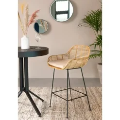 Housecraft Living Housecraft Raj Spiegel/ Wandspiegel/ Badkamerspiegel Rond Metaal 60x60 cm Zwart Outlet