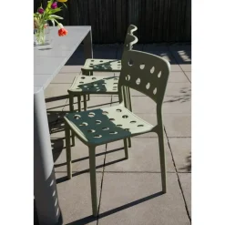 Housecraft Living Housecraft Serra Tuinstoel/ Eetkamerstoelen Kunststof Geel - Set van 4 Hot