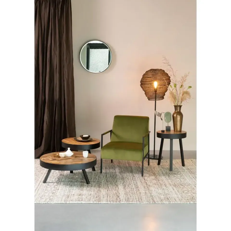 Housecraft Living Housecraft Suri Salontafel Rond Hout Teak 70 cm Bruin Outlet