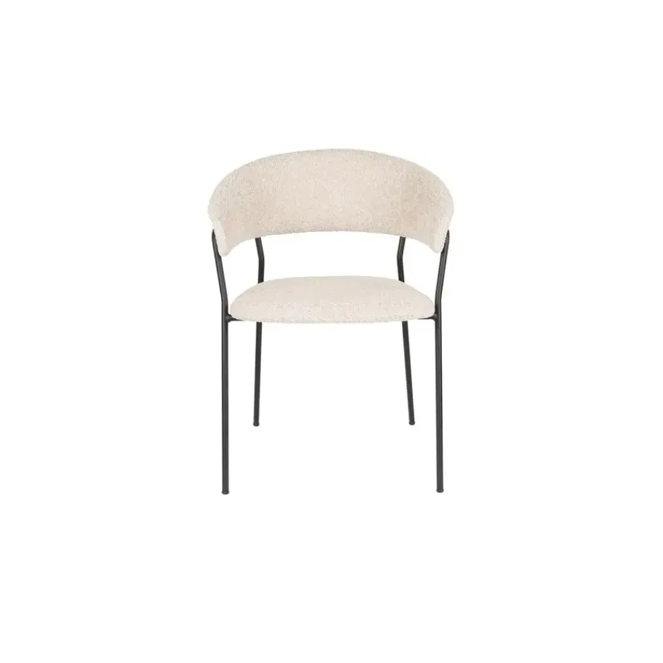 Housecraft Living Housecraft Zeri Eetkamerstoelen armleuning Off white/ Zwart - Set van 2 Sale
