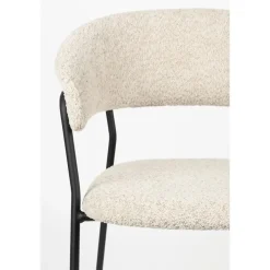 Housecraft Living Housecraft Zeri Eetkamerstoelen armleuning Off white/ Zwart - Set van 2 Sale