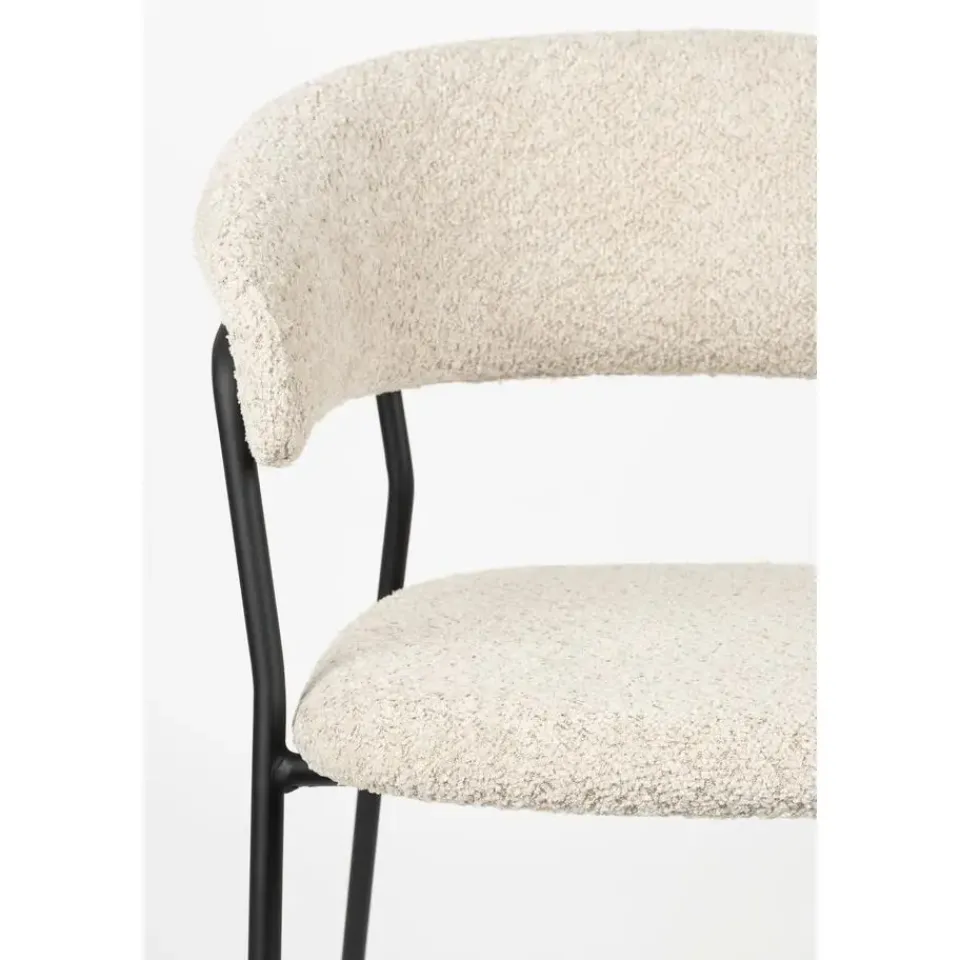 Housecraft Living Housecraft Zeri Eetkamerstoelen armleuning Off white/ Zwart - Set van 2 Sale