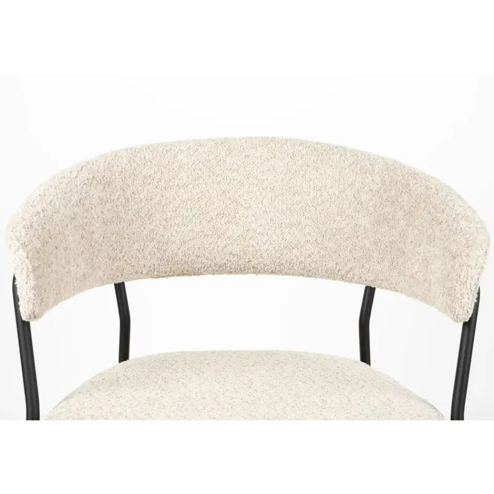 Housecraft Living Housecraft Zeri Eetkamerstoelen armleuning Off white/ Zwart - Set van 2 Sale