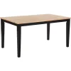Beliani HOUSTON - Eettafel - Zwart - 75 x 120 cm - Rubberhout Discount