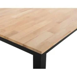 Beliani HOUSTON - Eettafel - Zwart - 75 x 120 cm - Rubberhout Discount