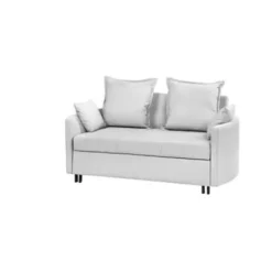 Beliani HOVIN - Slaapbank 2-zits - Lichtgrijs - Polyester Online