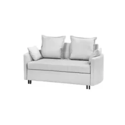 Beliani HOVIN - Slaapbank 2-zits - Lichtgrijs - Polyester Online