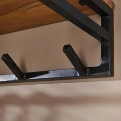 Hoyz Collection Hoyz - Kapstok Custom - 6 haken - Hoedenplank - Acaciahout Hot